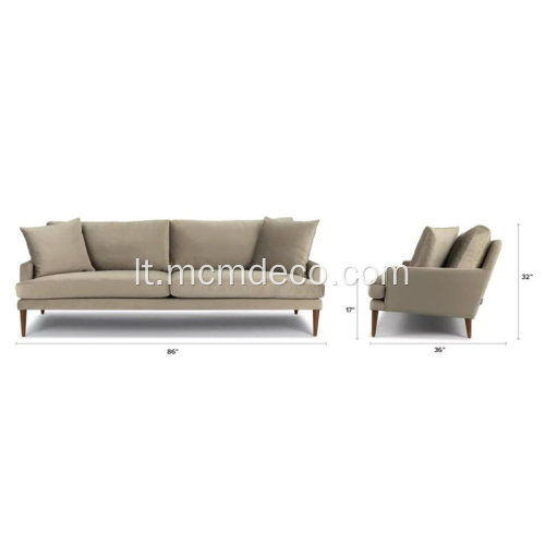 „Luxu Shitake Taupe“ audinio sofa